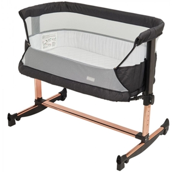 Дитяче ліжечко-гойдалка BabyGO 2 в 1 Vivaldi, чорно-золоте (4654) - Pampik