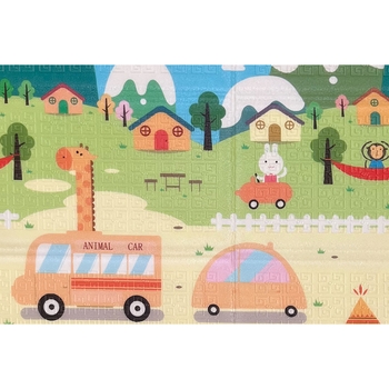 Дитячий килимок Poppet Крутезні канікули та Чудесні звірята двосторонній складний 200х180x1 см (PP022-200) - Pampik - 5