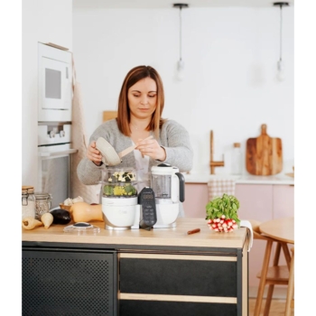 Пароварка-блендер Babymoov Nutribaby + 15 паучів для пюре, white (A001117_BF1) - Pampik - 7