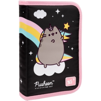Пенал жесткий Yes HP-03 Pusheen, 13х21х3 см, черный (533410) - Pampik