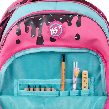 Рюкзак Yes S-58 Sweet cream, розовый с коричневым (553152) - Pampik - 7