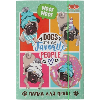 Папка для праці ZiBi Kids Line Lovely Dog на резинці A4+ (ZB.14931) - Pampik
