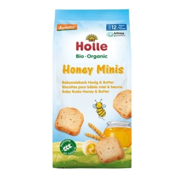 Сухарики детские Holle пшеничные, органические, 100 г (26494) - Pampik