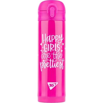 Термос Yes Happy Girls, 420 мл, розовый (707573) - Pampik