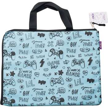 Папка школьная ZiBi Школа горизонтальная с ручками, А4, голубая (ZB.705528-14) - Pampik