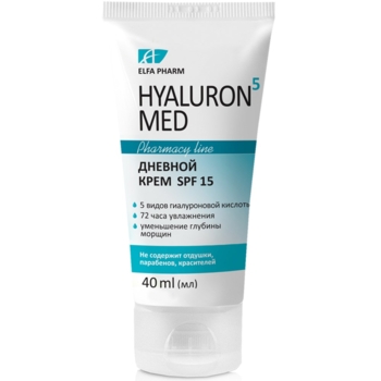Денний крем Elfa Pharm Hyaluron5 Med SPF15, 40 мл - Pampik