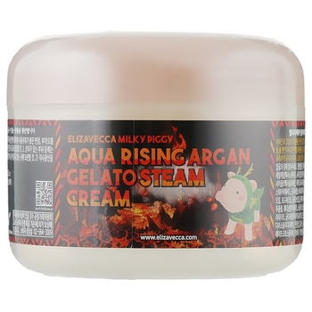Крем для лица Elizavecca Aqua Rising Argan Gelato Steam Cream Аргановое масло, 100 г - Pampik