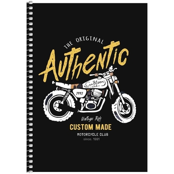 Тетрадь для записей Student А5, в клеточку, спираль, 96 л., Authentic (A5-SC-096-6117K) - Pampik