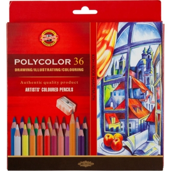 Олівці кольорові художні Koh-i-Noor Polycolor 36 шт. (3835) - Pampik