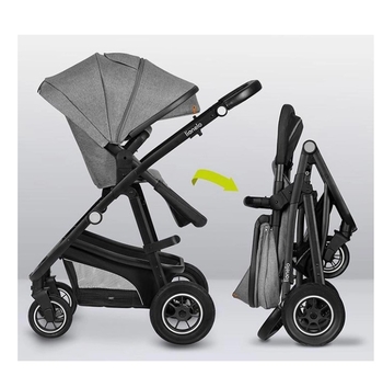 Універсальна коляска 3 в 1 Lionelo Bianka Grey Stone, сіра (LO-BIANKA 3IN1 GREY STONE) - Pampik - 9