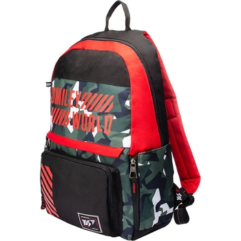 Рюкзак молодежный Yes Т-82 Smiley World Military Boy, черный с зеленым (558290) - Pampik - 2