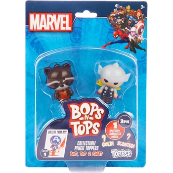 Набір колекційних фігурок-топерів Sambro Bops n Tops Марвел, 3 шт., в асортименті (MAR-3980-KV-FO) - Pampik