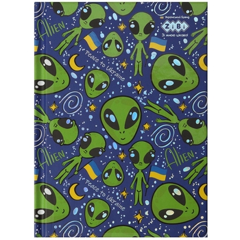 Блокнот ZiBi Ufo Kids Line А-6 у клітинку 64 аркуші синій (ZB.12720-02) - Pampik