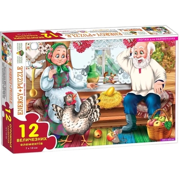 Игра-пазл Київська фабрика іграшок Курочка Ряба 12 элементов - Pampik