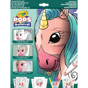 Набір для творчості Crayola Pops 3D Activity Set Містичні створіння з 7 фломастерами (04-2803) - Pampik
