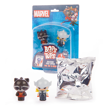 Набір колекційних фігурок-топерів Sambro Bops n Tops Марвел, 3 шт., в асортименті (MAR-3980-KV-FO) - Pampik - 2
