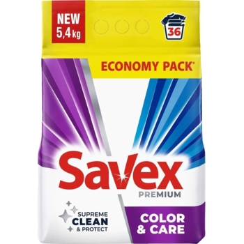 Стиральный порошок Savex Premium Color&Care, 5.4 кг - Pampik