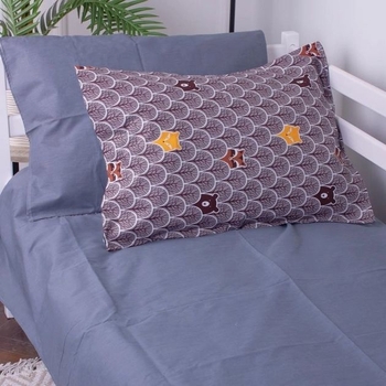 Простыня MirSon Kids Time Бязь, 17-0526, Fabulous forest grey - Pampik