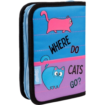 Пенал твердий 1 Вересня HP-04 Pink and Blue, 13х21х4 см, блакитний із бузковим (533456) - Pampik - 2