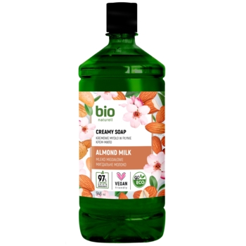 Крем-мило Bio Naturell Almond milk Creamy soap, 946 мл - Pampik