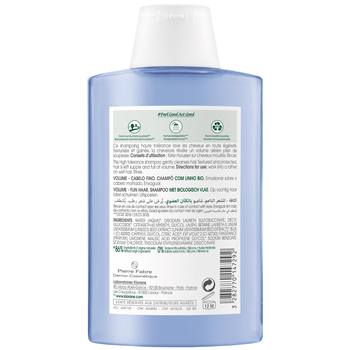 Шампунь Klorane Volume-Fine Hair with Organic Flax для придания обьема тонким волосам 200 мл - Pampik - 2