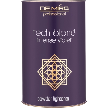 Профессиональная обесцвечивающая пудра DeMira Professional Tech Blond Intense Violet, с антижелтым эффектом, 300 г - Pampik