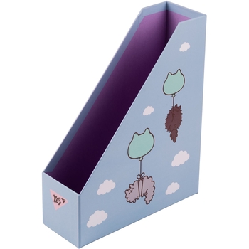 Лоток для документов Yes Pusheen, вертикальный, 32х25х8 см, голубой (707921) - Pampik - 2