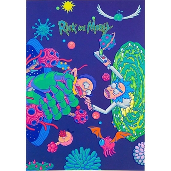 Блокнот-планшет Kite Rick and Morty А5 в клітинку 50 аркушів (RM22-194-1) - Pampik