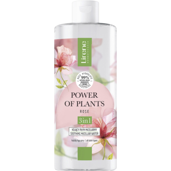 Успокаивающая мицеллярная вода Lirene Power of Plants Rose 3 in 1 400 мл - Pampik