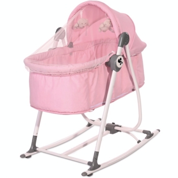 Кроватка-качеля 3 в 1 Lorelli Alicante, розовый (24822) - Pampik