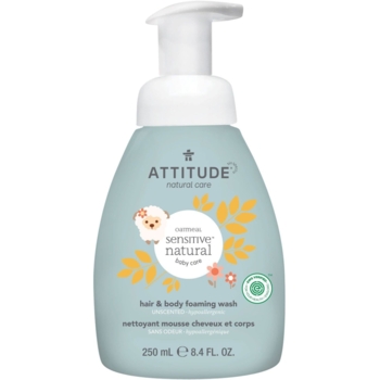 Пінка для миття тіла та волосся Attitude дитяча Sensitive Skin 250 мл - Pampik