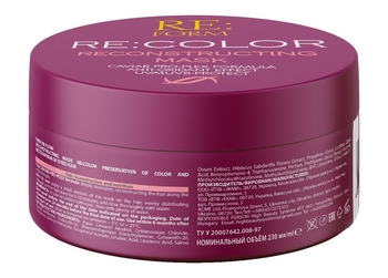 Реконструююча маска Re:form Re:color Збереження кольору і відновлення фарбованого волосся, 230 мл - Pampik - 3