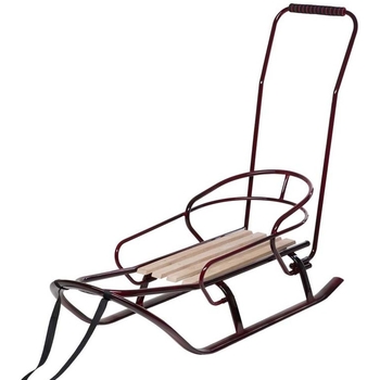 Санки Vitan Спринтер со спинкой бордовые (7364) - Pampik - 2