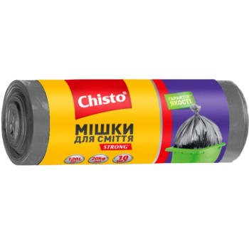 Мешки для мусора Chisto Strong, 120 л, 10 шт. - Pampik
