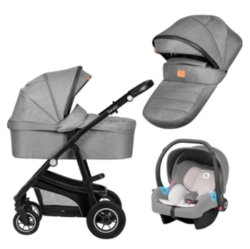 Універсальна коляска 3 в 1 Lionelo Bianka Grey Stone, сіра (LO-BIANKA 3IN1 GREY STONE) - Pampik