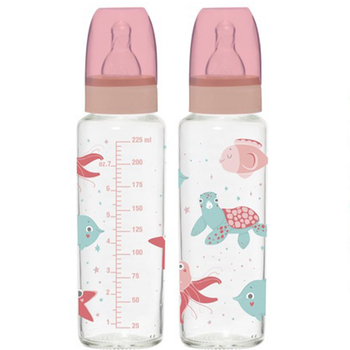 Пляшечка для годування Herevin Mix, рожева, 250 мл (111822-000) - Pampik - 2