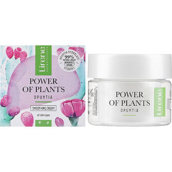 Розгладжувальний крем для обличчя Lirene Power Of Plants Opuntia Smoothing Cream 50 мл - Pampik - 2
