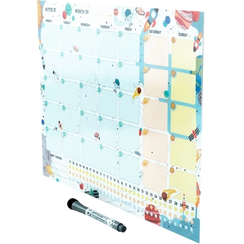 Планер настінний Kite Space на місяць сухостираємий А3 (K22-470-1) - Pampik - 2