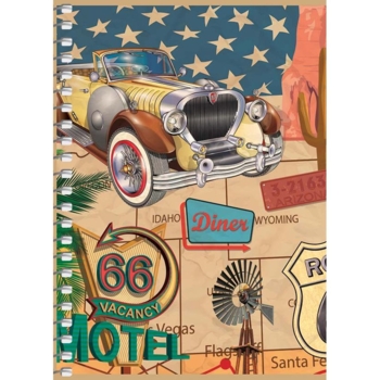 Блокнот для записів Student Карта подорожей, А6, без лініювання, спіраль, 60 арк. (A6-SC-060-6027) - Pampik