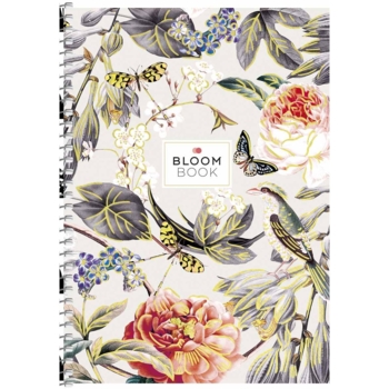 Тетрадь для записей Student Цветы и бабочки, А5, в клеточку, спираль, 80 листов (A5-SC-080-6092K) - Pampik