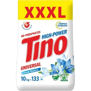 Пральний порошок Tino High-Power Universal Fresh Flowers, 10 кг - Pampik