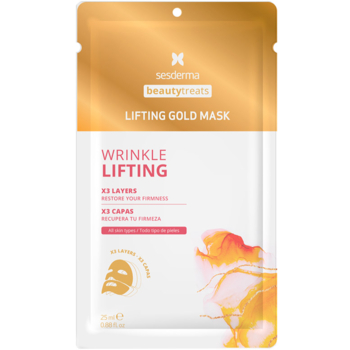 Маска для обличчя Sesderma Beauty Treats Lifting Gold Mask, підтягуюча, тришарова 25 мл - Pampik