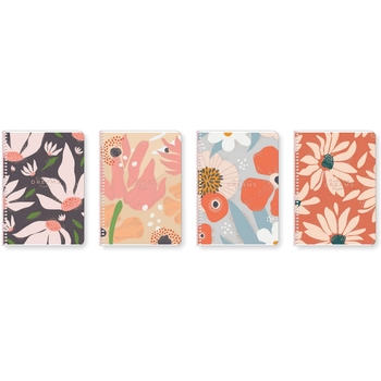 Зошит для записів Genius Великі квіти на помаранчевому фоні, В5, у клітинку, спіраль, 80 аркушів (B5-SC-080-6098K) - Pampik - 2