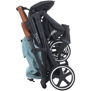 Прогулянкова коляска El Camino Loona ME 1090-1 Arctic Blue, блакитна з чорним (25528) - Pampik - 13