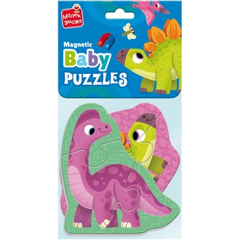 Бебі пазли на магніті Vladi Toys Малюк зможе Динозаврики, 9 елементів (VT3208-27) - Pampik - 2