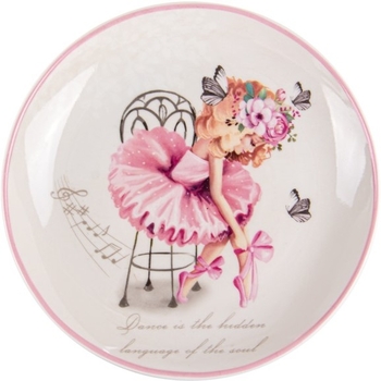 Столовый набор Lefard Балеринка, детский, бежевый с розовым (924-720) - Pampik - 4