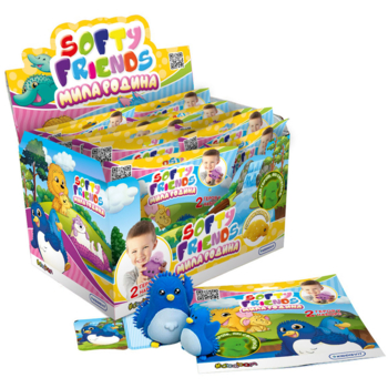 Дисплей стретч-игрушек #sbabam Softy friends Милая семья 12 шт. - Pampik