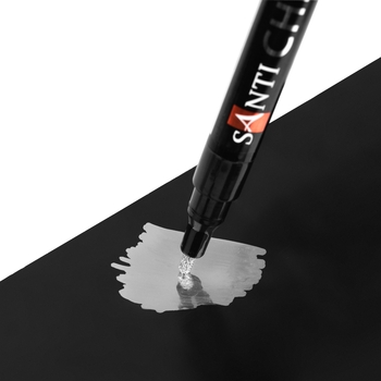 Маркер дзеркальний Santi Chrome 1 мм срібло (390775) - Pampik - 2