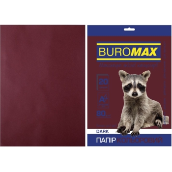 Бумага цветная Buromax Dark А4, 20 листов, коричневый (BM.2721420-25) - Pampik