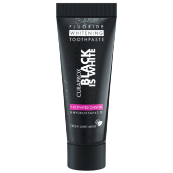 Зубна паста з активованим вугіллям Curaprox Black is White Відбілювальна, 10 мл - Pampik